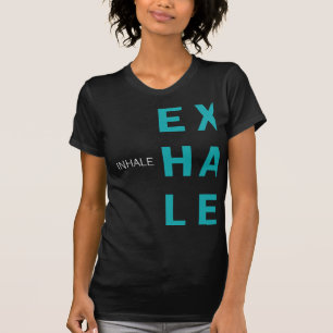 Camiseta Inalar Exalar design minimalista para a respiração