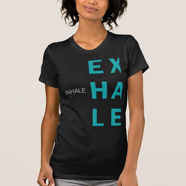 Camiseta Inalar Exalar design minimalista para a respiração (Frente)