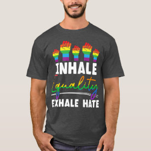 Camiseta Inalar Igualdade Ehale Odiar Orgulho de Aceitação 