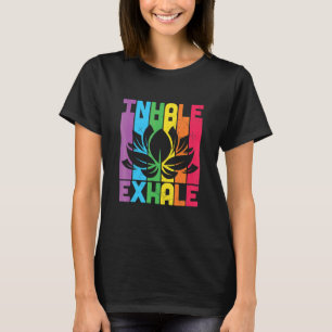 Camiseta Inalar Ioga Lotus Colorida Meditação e Cha