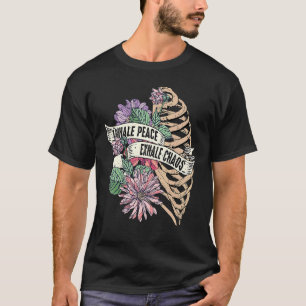 Camiseta Inalar Motivação do Caos de Exalação da Paz