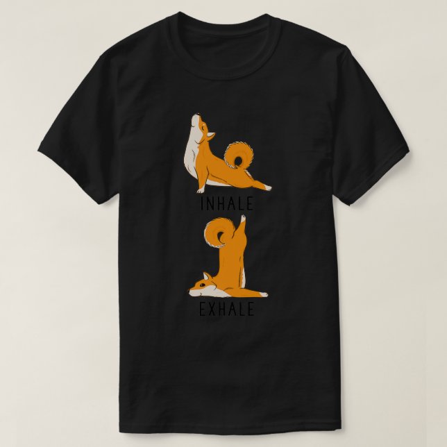 Camiseta Inalar Shiba Inu Yoga (Frente do Design)