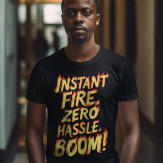 Camiseta Incêndio Instantâneo: Boom Zero Hassle