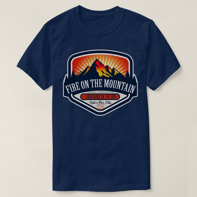 Camiseta Incêndio na montanha pela Banda Marshall Tucker (Frente do Design)