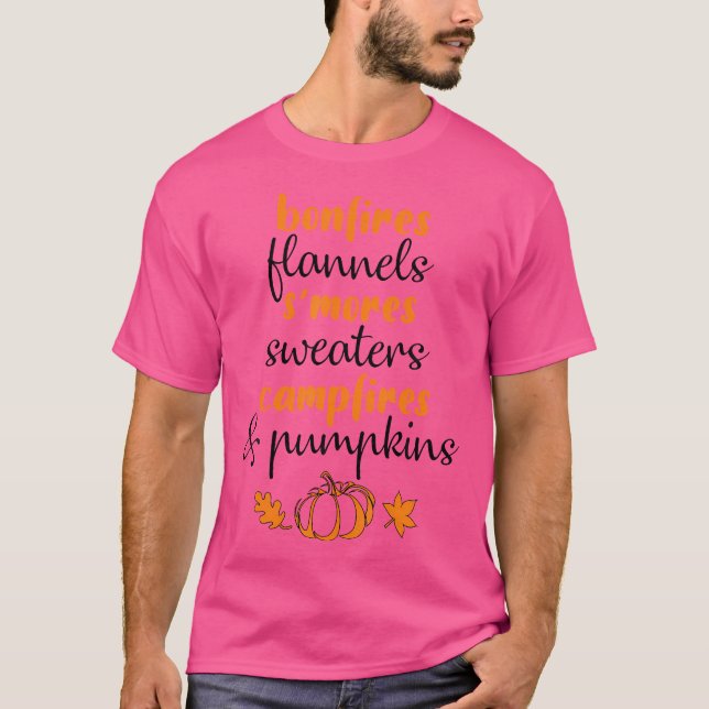Camiseta Incêndios e abóbora de Bonfire Flannels S'Mores (Frente)
