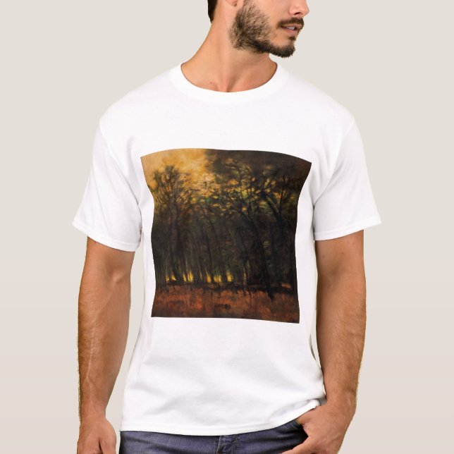 Camiseta Incêndios na Floresta (por Laszlo Mednyanszky) (Frente)