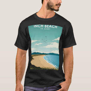 Camiseta Inch Beach Kerry Ireland Vintage Mínimo Tra