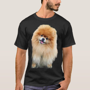 Camiseta Inclinação de Cabeça de Cachorro Cachorro Pomerani