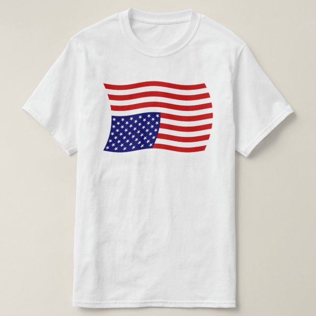 Camiseta Inclinação de Sinalizador Americano - Anti-Trump (Frente do Design)