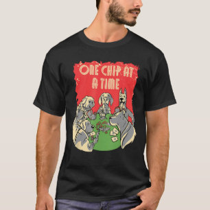Camiseta Incline-o para o jogo do cartão de pôquer do Pote