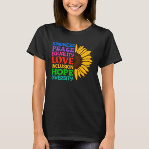 Camiseta Inclusão Aceitação bondade Consciência da solidari