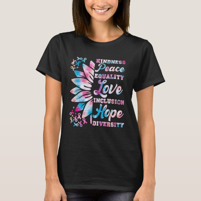Camiseta Inclusão bondade Paz Esperança Diversidade Solidar (Frente)