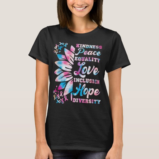Camiseta Inclusão bondade Paz Esperança Diversidade Solidar (Frente)
