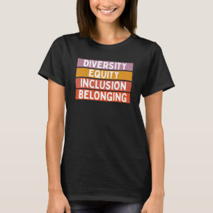 Camiseta Inclusão De Capital De Diversidade Pertencente