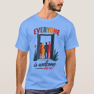 Camiseta Inclusão dos EUA para todos - Todos são bem-vindos