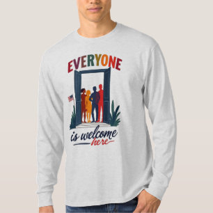 Camiseta Inclusão dos EUA para todos - Todos são bem-vindos