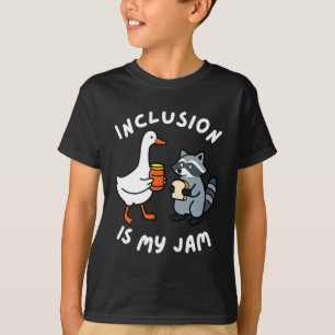 Camiseta Inclusão É Minha Paixão Ganso Engraçado Guaxinim A
