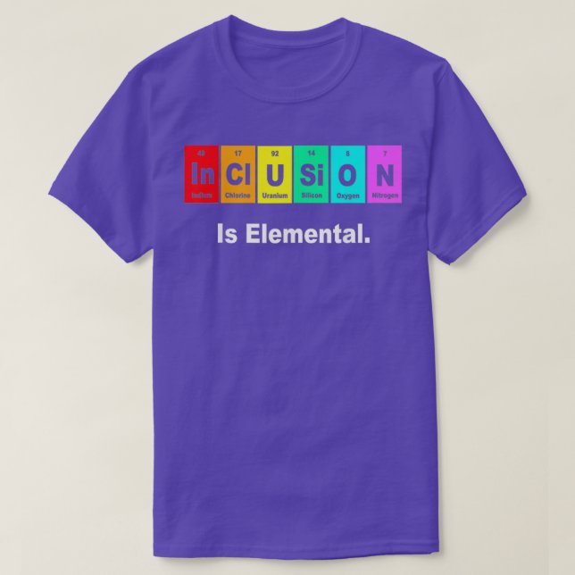 Camiseta Inclusão é Orgulho gay de Sinalizador LGBT Element (Frente do Design)