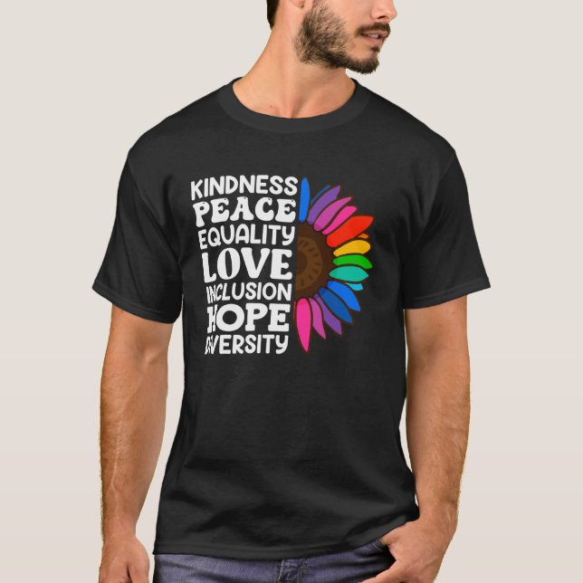 Camiseta Inclusion Acceptance Kindness Solidarity Awareness (Frente)
