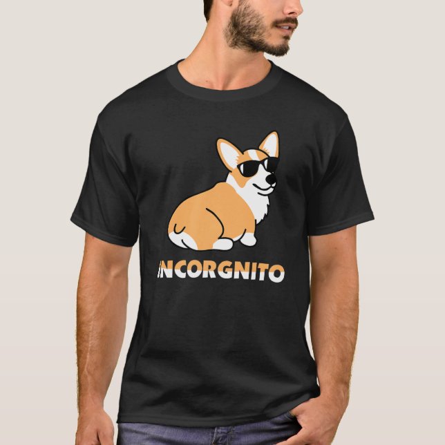 Camiseta Incorgnito Dog Legal Pembroke Welsh Corgi Sunglass (Frente)