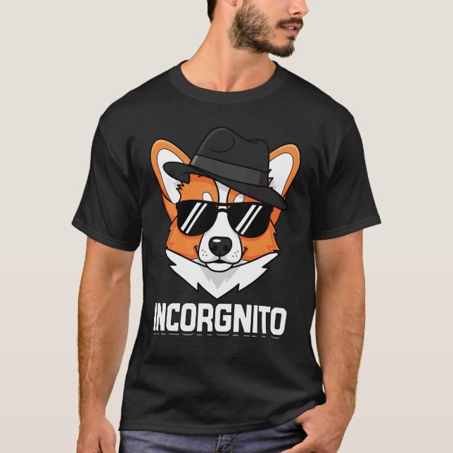 Camiseta Incorgnito Stealthy Corgi in Shades (Frente)