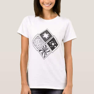 Camiseta Incorporando vários elementos, abstrato imagery