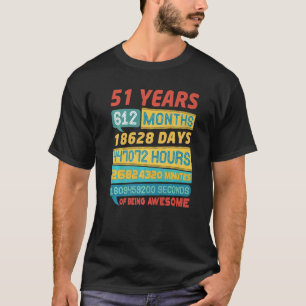 Camiseta Incrível 51 Anos Vintage 51rua Aniversário
