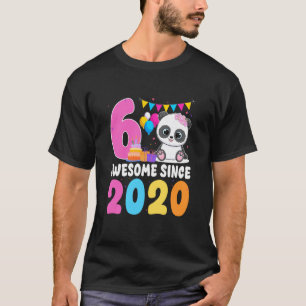 Camiseta Incrível 6 Desde 2020 Tema de Panda para Menina de