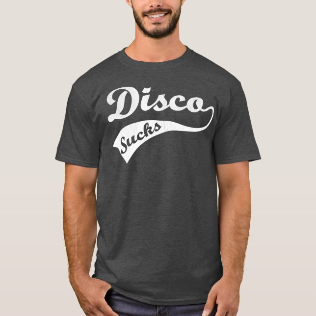 Camiseta Incrível 70s Vintage Disco Sucks (Frente)