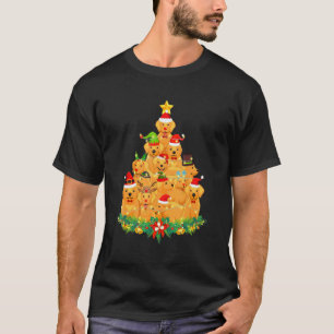 Camiseta Incrível Árvore de Natal Luzes Cão Retriever Doura