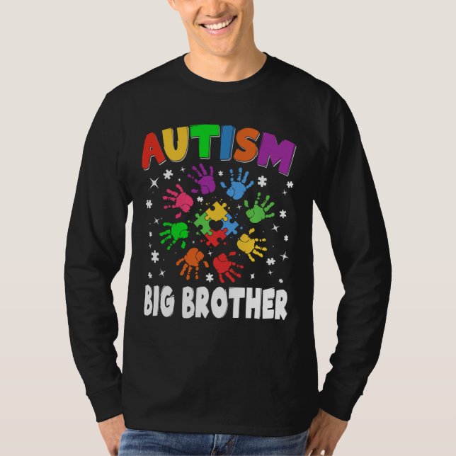 Camiseta Incrível Autismo Grande Irmão Levantando a Consciê (Frente)