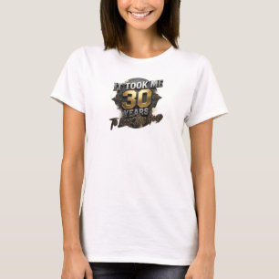 Camiseta Incrível Azul TOOK 30 LOOK GOOD Estampa Criativa