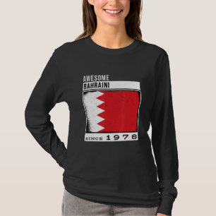 Camiseta Incrível Bahraini desde 1978 44 Bahraini Birthda