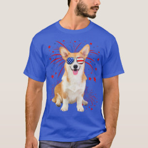 Camiseta Incrível Bandeira Americana Corgi 4 De Julho