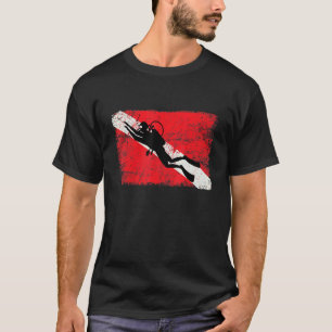 Camiseta Incrível Bandeira de Mergulho Americano de Mergulh