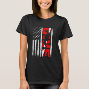Camiseta Incrível Bandeira EUA Retro Legal Mergulho Patriót