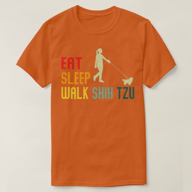 Camiseta Incrível Coma Dormindo Walk Shih Tzu (Frente do Design)