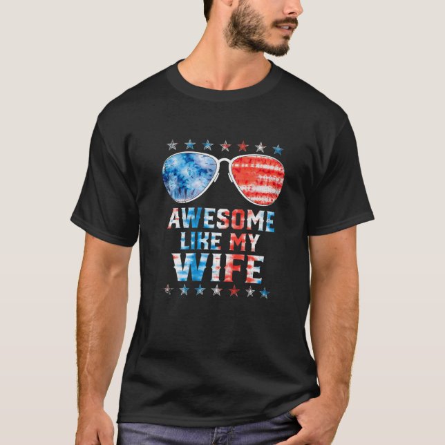 Camiseta Incrível Como Minha Esposa, A Bandeira Americana T (Frente)