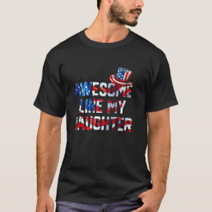 Camiseta Incrível Como Minha Filha US Bandeira Chapéu 4 de 