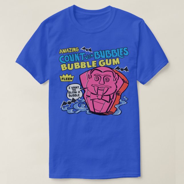 Camiseta Incrível Conde von Bubbles Goma de bolhas (Frente do Design)