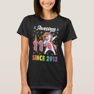 Camiseta Incrível dabbing unicorn aniversário de 11 anos