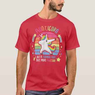 Camiseta Incrível Dabbing Unicorn como uma tia