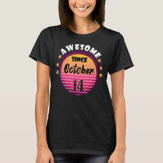 Camiseta Incrível Desde 14 De Outubro 14 De Aniversário De
