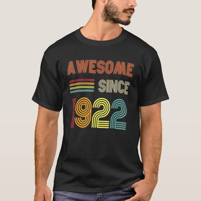 Camiseta Incrível desde 1922, 100º Aniversário Retro (Frente)