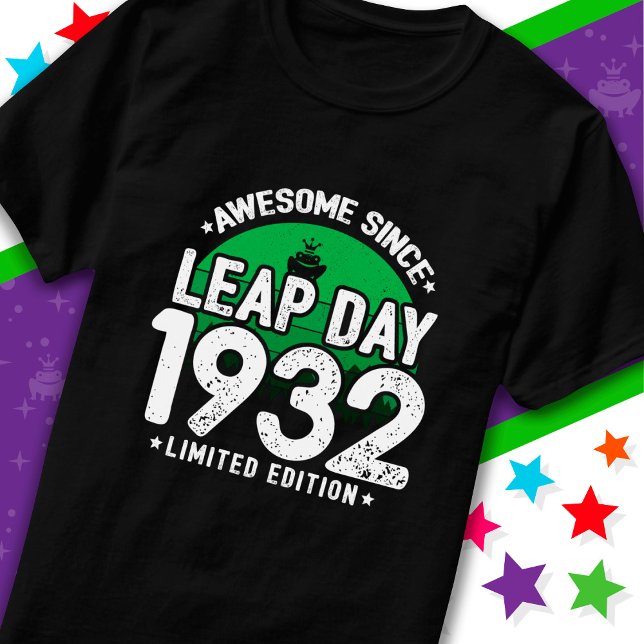 Camiseta Incrível Desde 1932 Dia do Ano Leap Fev 29 Anivers (Criador carregado)
