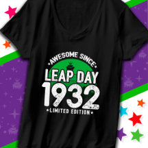 Incrível Desde 1932 Dia do Ano Leap Fev 29 Anivers