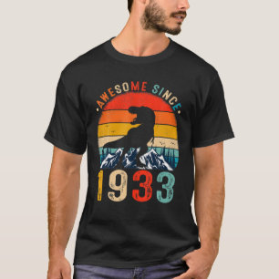 Camiseta Incrível Desde 1933 Dinossauro 89º Nascimento