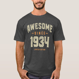 Camiseta Incrível desde 1934 - 88.º aniversário Retro Cl
