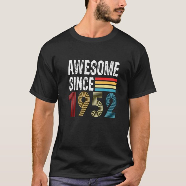 Camiseta Incrível Desde 1952 Aniversário 1952 Vintage 1952  (Frente)
