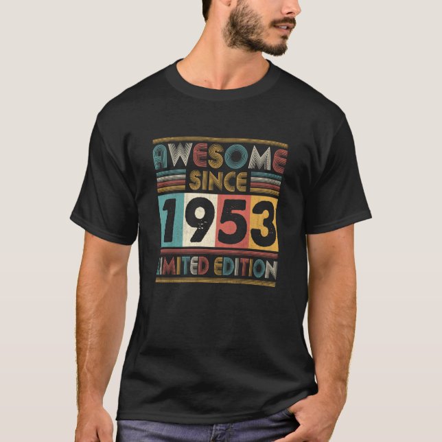Camiseta Incrível desde 1953 feito em 1953, 70 B de 70 anos (Frente)